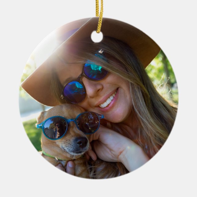 Décoration En Céramique Meilleure définition de femme monde photo Noël (Devant)