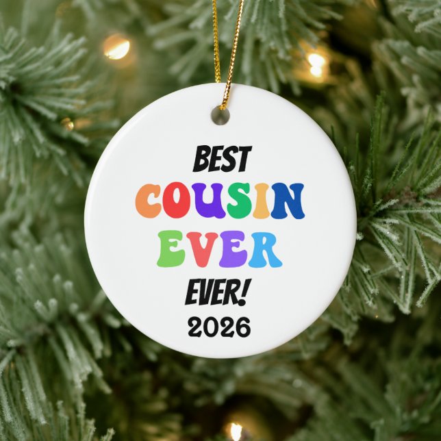 Décoration En Céramique Meilleure équipe de cousins ever (Arbre)