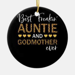 Décoration En Céramique Meilleure Freakin' Tante Et Godmère Jamais Lepard