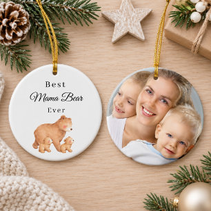 Décoration En Céramique Meilleure photo de maman ours Ever