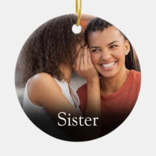 Décoration En Céramique Meilleure Soeur Définition Fille Photo Rose