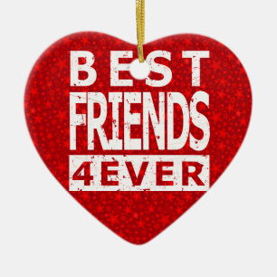 Décoration En Céramique Meilleurs amis 4 jamais