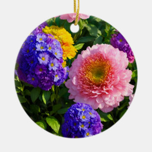 Décoration En Céramique Mélange de fleurs