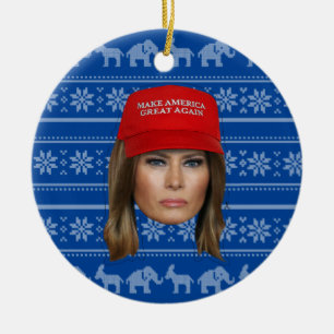 Décoration En Céramique Melania Trump MAGA Noël
