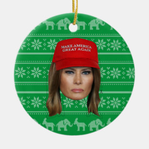 Décoration En Céramique Melania Trump MAGA Noël