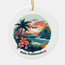 Mele Kalikimaka Étiquette de l'île tropicale 2023