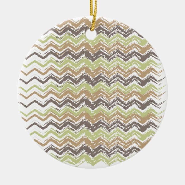 Décoration En Céramique Melon Brandy Scribble ZigZag Motif (Devant)