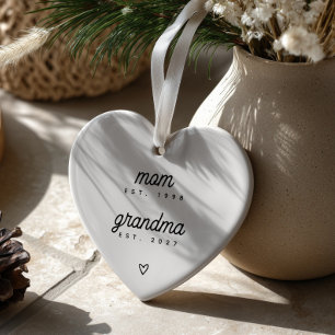 Décoration En Céramique Mémé pour la première fois Cadeau personnalisé en