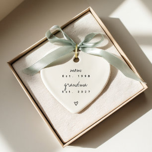 Décoration En Céramique Mémé pour la première fois Cadeau personnalisé en