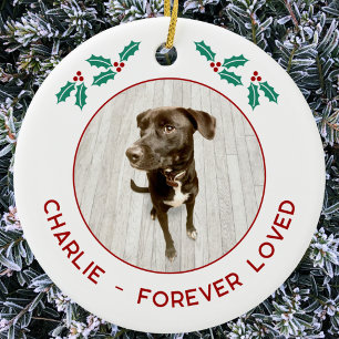Décoration En Céramique Mémoire personnalisée de Noël pour chien de compag