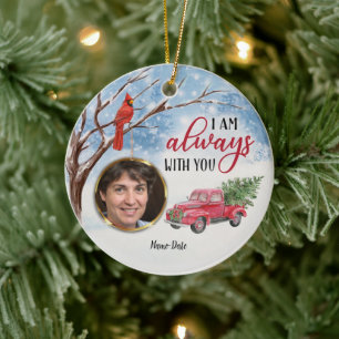 Décoration En Céramique Mémorial aux oiseaux rouges du cardinal Je suis to