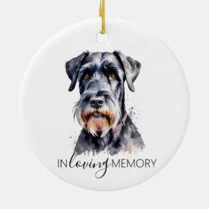 Décoration En Céramique Mémorial de Noël Giant Schnauzer