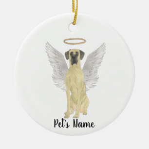 Décoration En Céramique Mémorial de sympathie Grand Danois fauve masqué