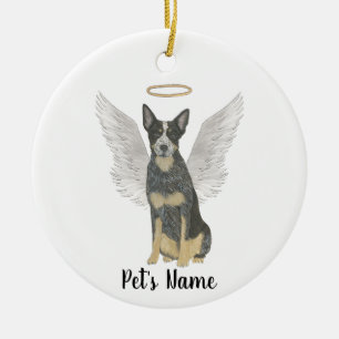 Décoration En Céramique Mémorial de sympathie pour Blue Cattledog Heeler