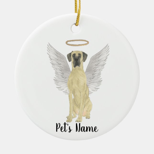 Décoration En Céramique Mémorial de sympathie pour Grand Danois fauve masq (Devant)