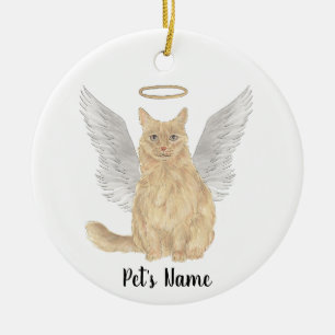 Décoration En Céramique Mémorial de sympathie pour Maine Coon Orange