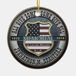 Décoration En Céramique Mémorial du policier