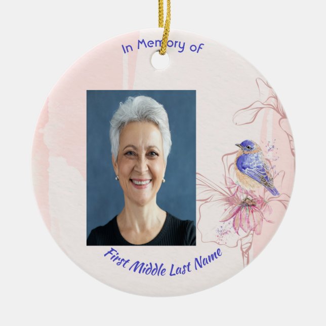 Décoration En Céramique Memorial Keepsake  Bluebird Garden  (Devant)