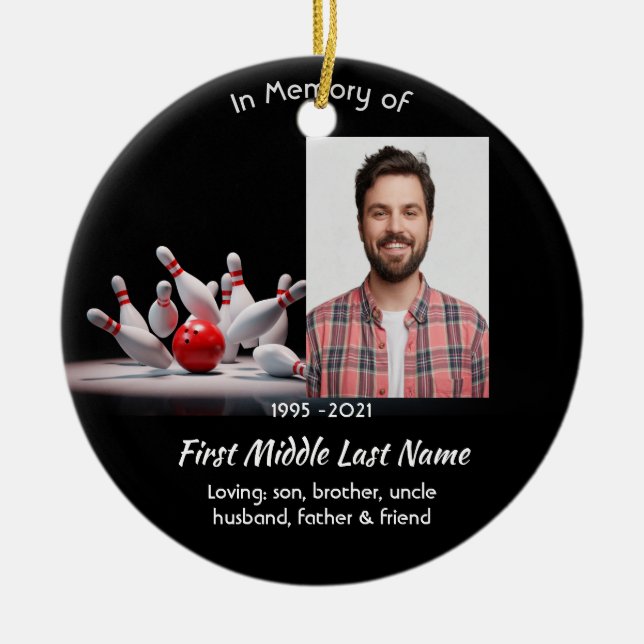 Décoration En Céramique  Memorial Keepsake Bowling Bowler (Devant)