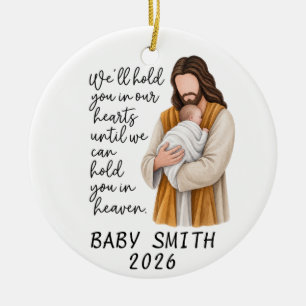 Décoration En Céramique Mémorial personnalisé pour bébé Jésus au ciel