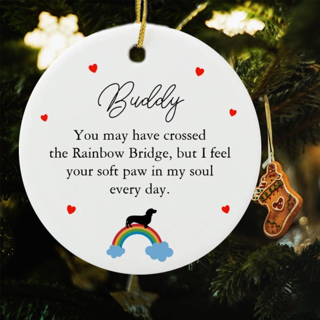 Décoration En Céramique Memorial personnalisé pour chien Dachhund (Créateur téléchargé)