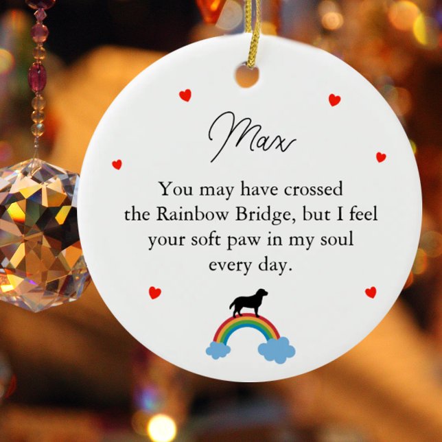 Décoration En Céramique Memorial Personnalisé pour Chien Labrador (Créateur téléchargé)