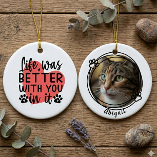 Décoration En Céramique Mémorial pour chats – Hommage sentimental à la per