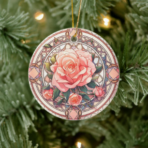 Décoration En Céramique Mémorial rose pâle