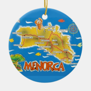 Décoration En Céramique Menorca vintage Espagne illustrée