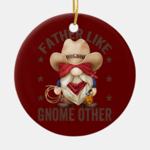 Décoration En Céramique Mens Funky Cowboy Grand-pa Père Gnome Pun Pour