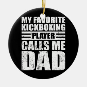 Décoration En Céramique Mens Mon Joueur Kickboxing M'Appelle Papa Kickboxi