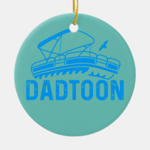 Décoration En Céramique Mens Papa Day Pontoon Dadtoon Pontoon Bateau