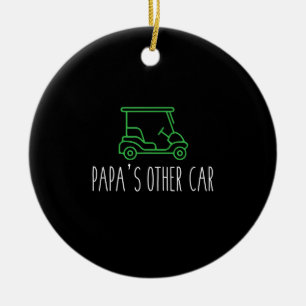 Décoration En Céramique Mens Papa Grand-père Papa Golf Fars Day Golf Cart