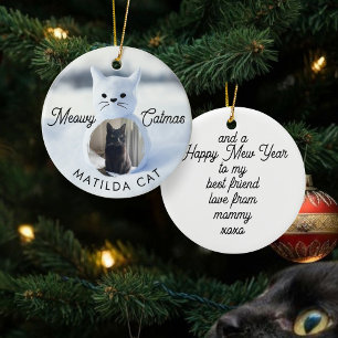 Décoration En Céramique Meowy Catmas Chat Noël