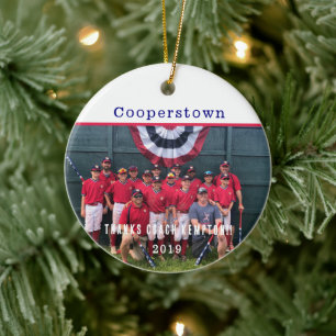 Décoration En Céramique Merci Coach – Photo d'équipe de Cooperstown