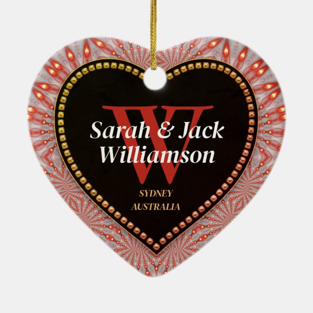 Décoration En Céramique Merci tellement de coeur de feu lumineux (Dos)