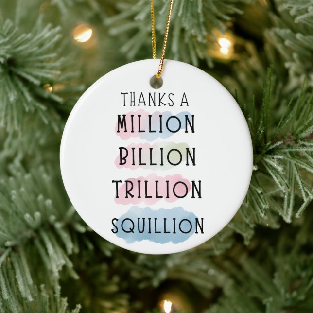 Décoration En Céramique Merci un Million, Milliard, Milliard, Milliard, Gi (Arbre)