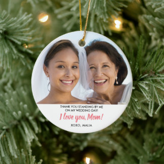 Décoration En Céramique Mère De La Mariée Photo Personnalisée Noël
