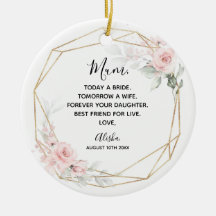 Mère florale Géométrique Rose-Brut de la mariée