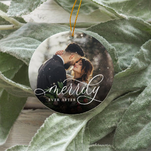 Décoration En Céramique Merrily Ever After   Photo de mariage
