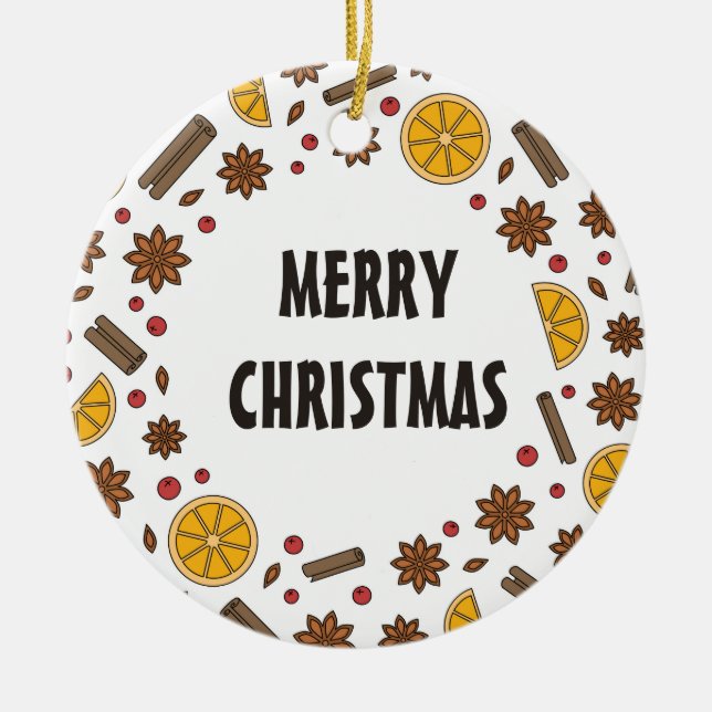 Décoration En Céramique Merry Christmas (Devant)