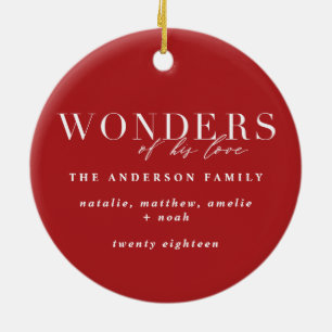 Décoration En Céramique Merveilles de son amour religieux Noël plaid