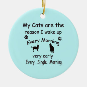 Décoration En Céramique Mes chats sont la raison pour laquelle je me révei
