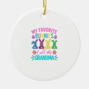 Décoration En Céramique Mes lapins préférés m'appellent Grand-Mère Chemise