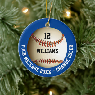 Décoration En Céramique Message Baseball Nom Numéro Personnalisé