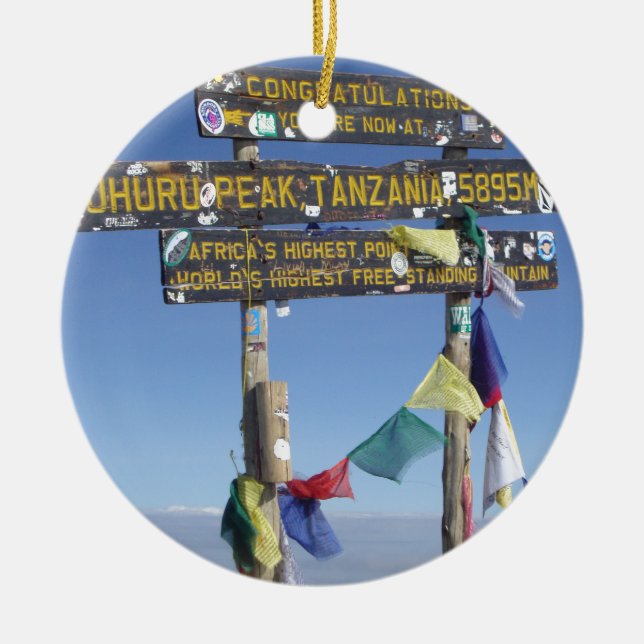 Décoration En Céramique Message sur le Sommet du Kilimandjaro kenya (Devant)