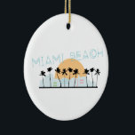 Décoration En Céramique Miami Beach<br><div class="desc">Faites preuve de fierté dans votre ville préférée et faites un grand souvenir avec ce design de Miami Beach sur t-shirts,  vestes,  sweatshirts,  casquettes et plus !</div>