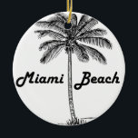 Décoration En Céramique Miami Beach<br><div class="desc">Conception noire et blanche de Miami Beach.</div>