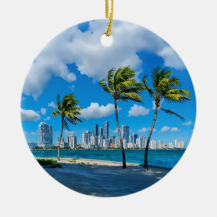 Décoration En Céramique Miami South Beach Floride Aquarelle
