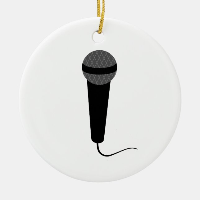 Décoration En Céramique Microphone noir (Devant)